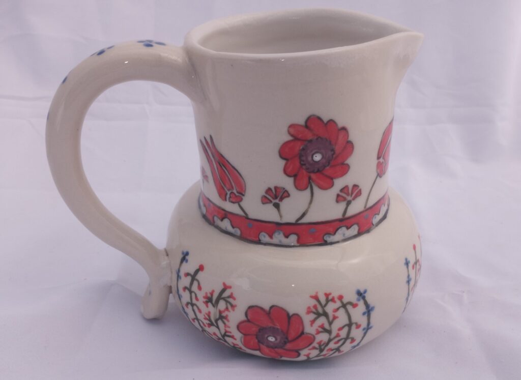 Scarf inspired Iznik Pitcher